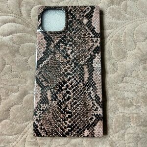 Snake Print Square iPhone 14 Plus Phone Case